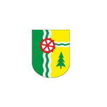 Wappen der Gemeinde Pernitz in gelber und grüner Farbe mit einem kleinen grünen Tannenbaum