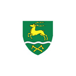 Logo der Gemeinde Muggendorf mit einem goldenen Hirschen auf grünem Hintergrund
